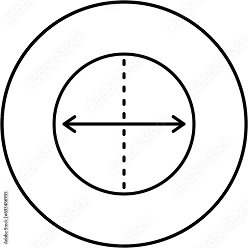 Diameter Icon