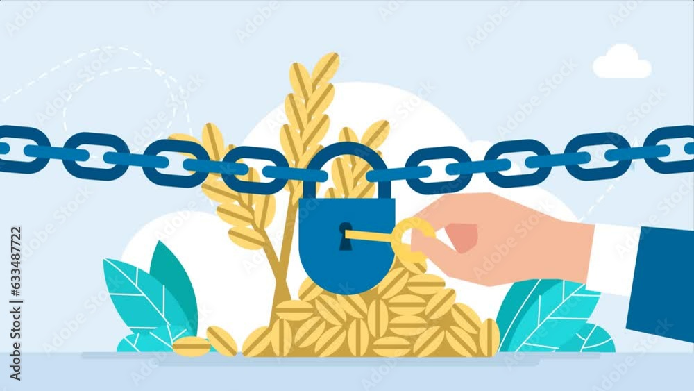 Access To Grain Is Closed Seizure Of The Wheat Harvest A Pile Of access-to-grain-is-closed-seizure-of-the-wheat-harvest-a-pile-of