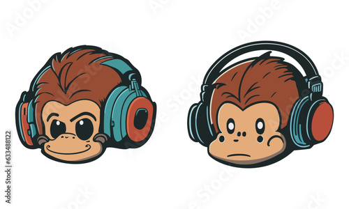 Monkey gamer mascot logo esport template