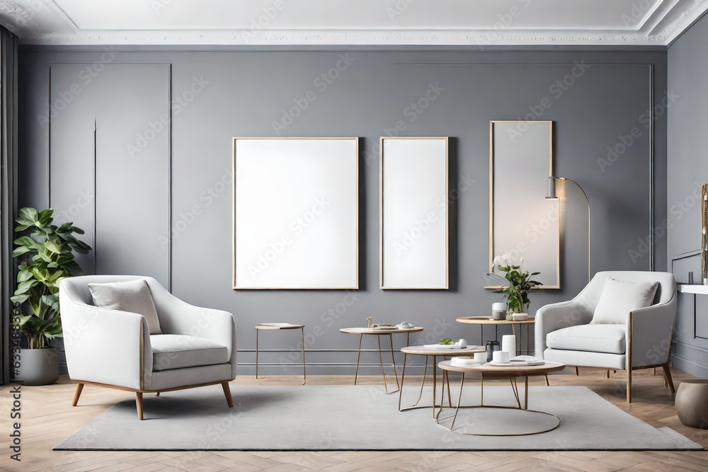 modern living room with frame mockup modern living room with frame mockup