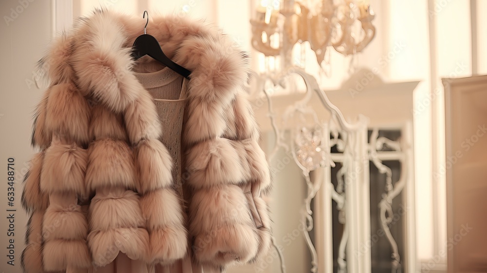 Winter jacket with mohair and faux fur for winter sale Winter jacket with mohair and faux fur for winter sale