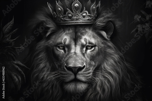 Lion Wearing a Crown photo