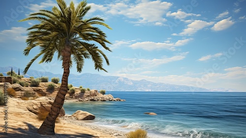 Wonderful palm tree of the Mediterranean