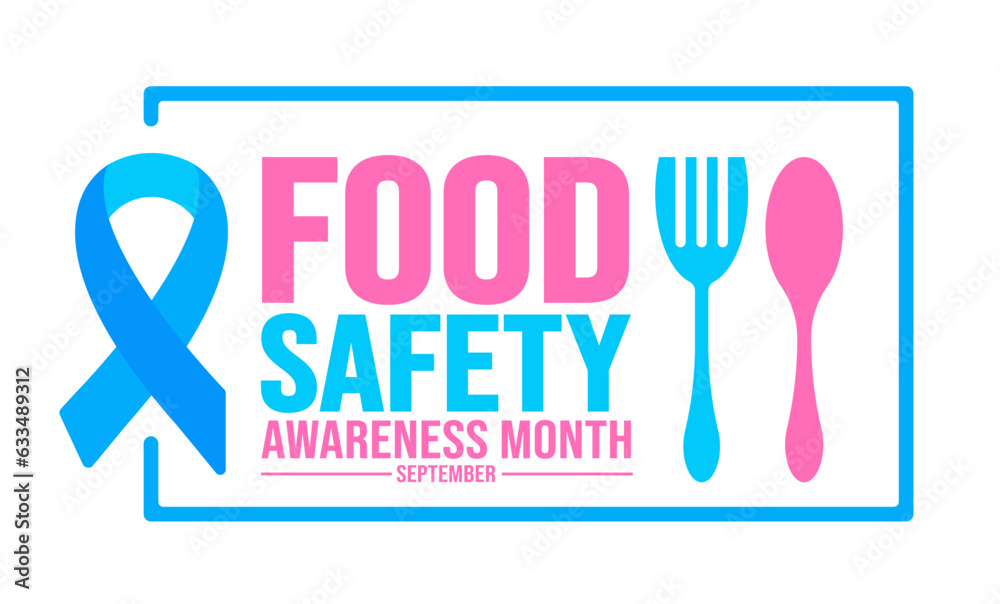 Fototapeta premium September is Food Safety Awareness Month background template. Holiday concept. background, banner, placard, card, and poster design template with text inscription and standard color. vector