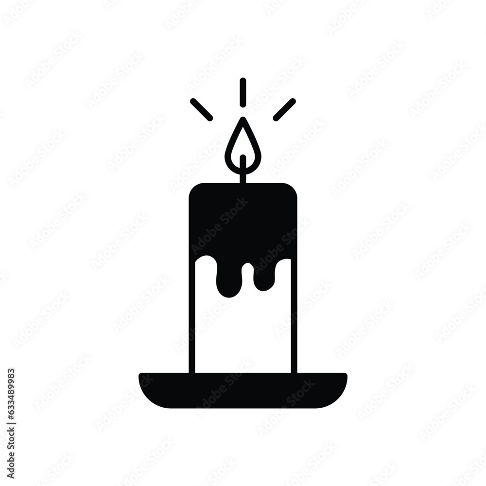 Candle icon, vector stock illustration. Candle icon, vector stock illustration.
