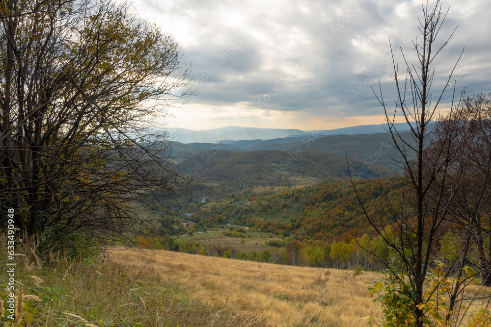 Road in the mountains, Ukrainian Carpathians Road in the mountains, Ukrainian Carpathians