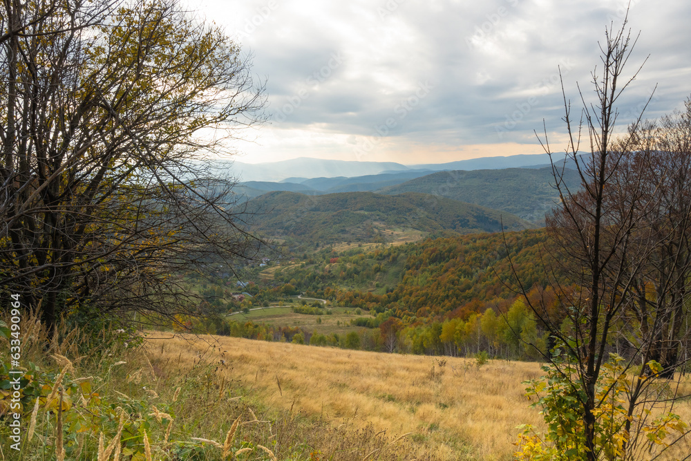 Road in the mountains, Ukrainian Carpathians Road in the mountains, Ukrainian Carpathians