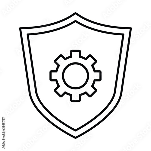 Security Configuration Icon In Outline Style