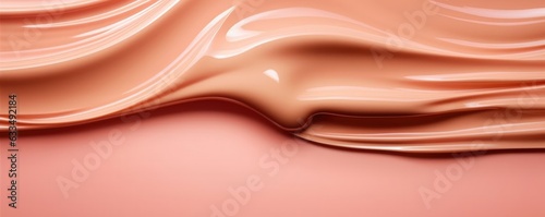 Cosmetic concealer cream spread on a flat surface