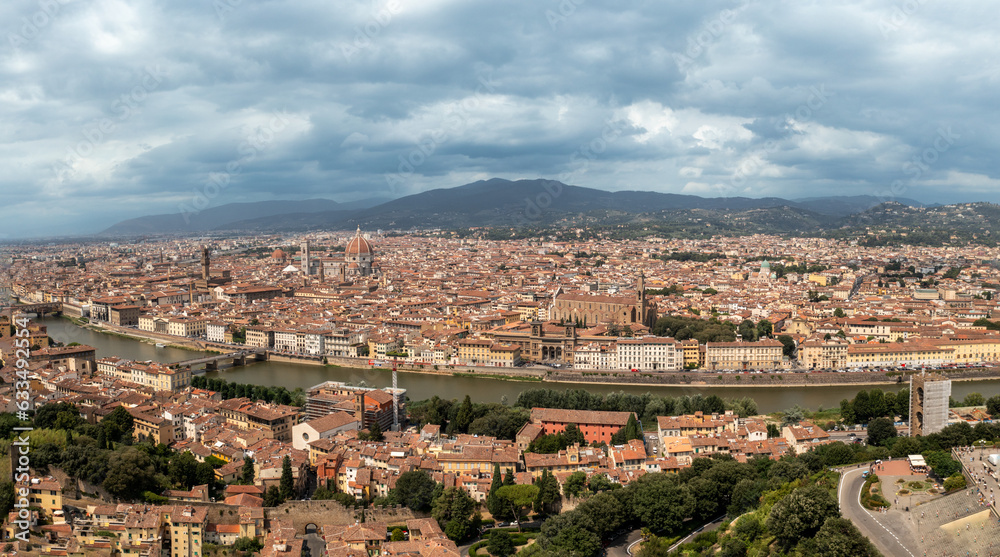 Panoramic view of the city of Florence, Italy