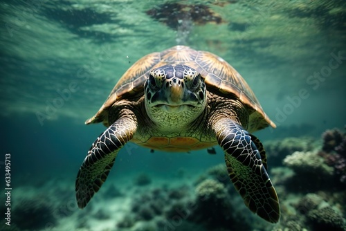 sea turtle swimming © Artworld AI
