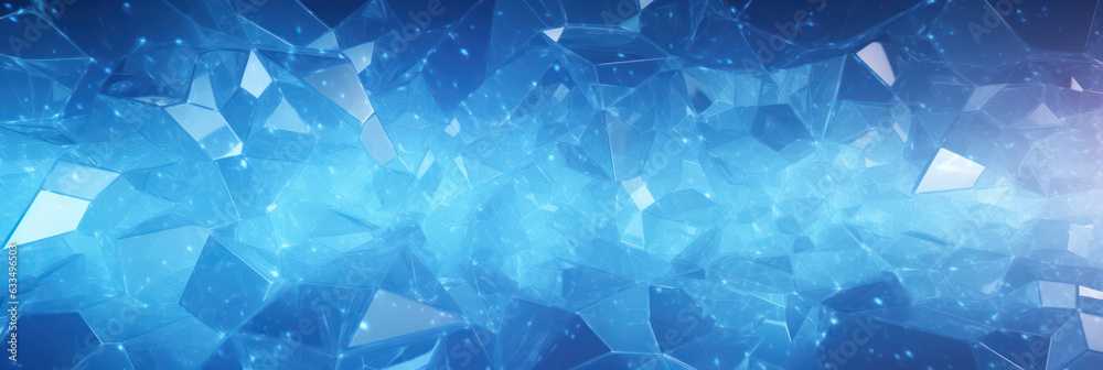 Minimalistic blue ice texture with delicate geometric shapes