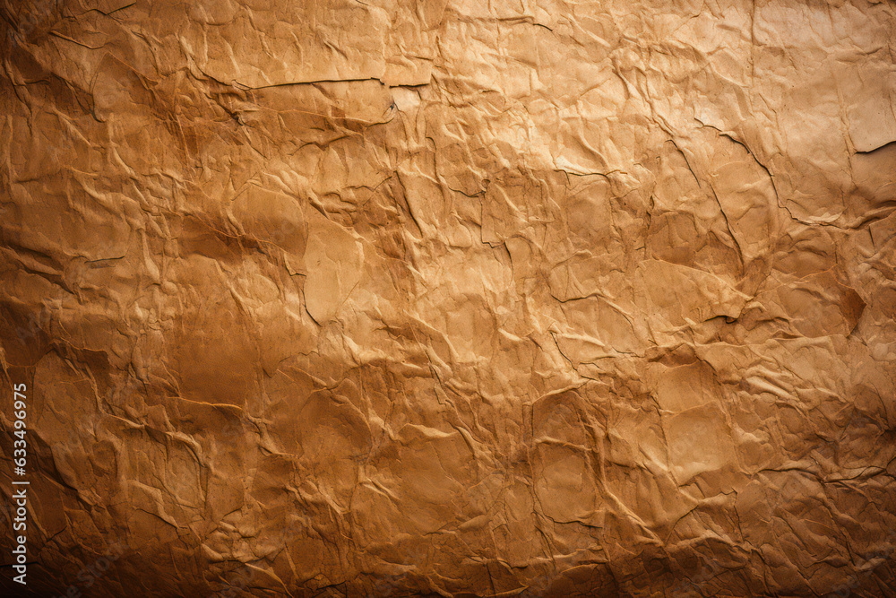 Fototapeta premium Close-up of Light Brown Kraft Paper Texture with Vignette Effect