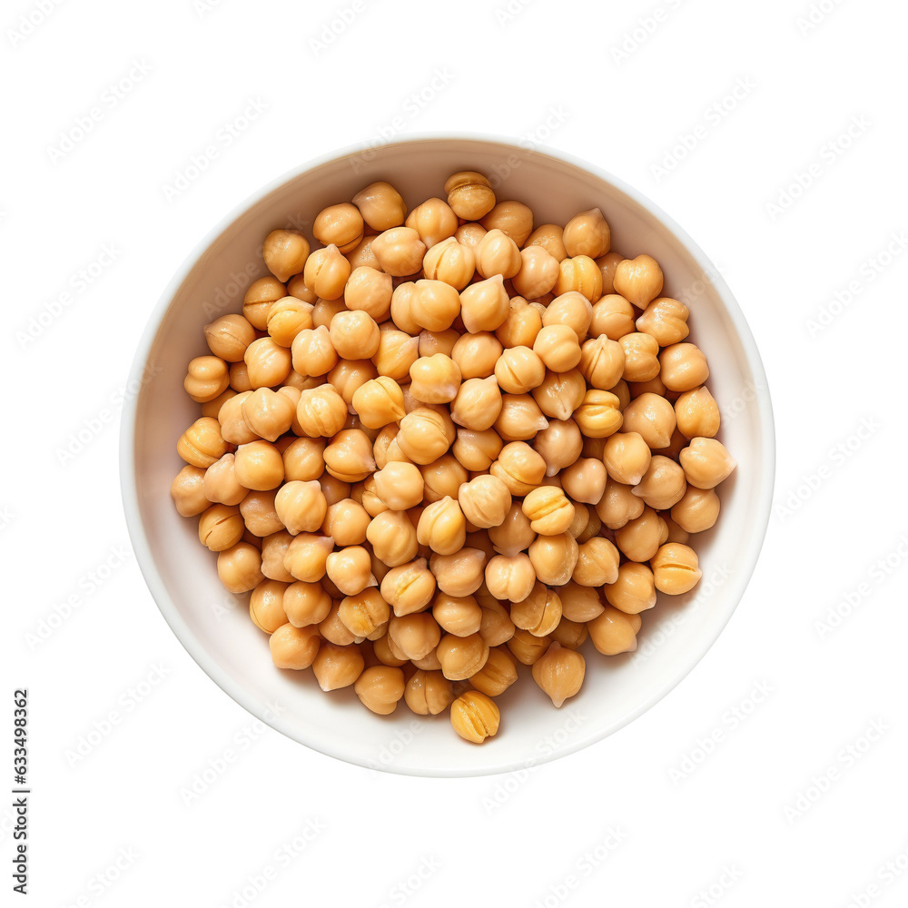 Bowl of Chickpeas Isolated on a Transparent Background Bowl of Chickpeas Isolated on a Transparent Background