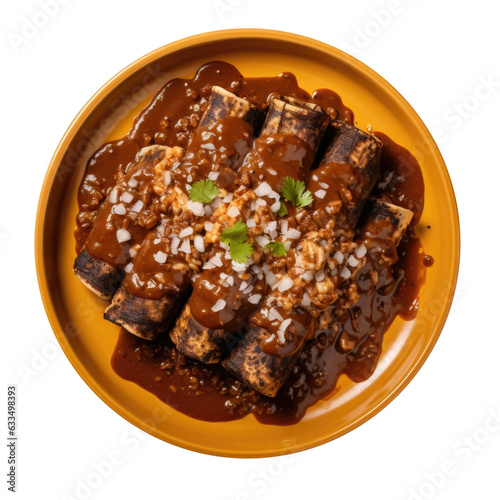 Plate of Mexican Mole Sauce...