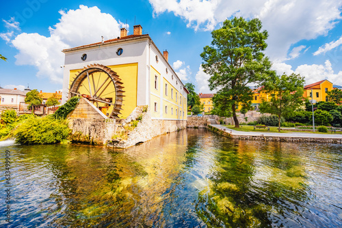 Cave of Tapolca, Hungary near Balaton lake. System of underground caves situated in the heart of the city.  Lake in the city photo