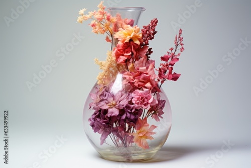 glycerin preserved flowers in a vase