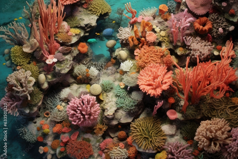 coral garden captured from high altitude