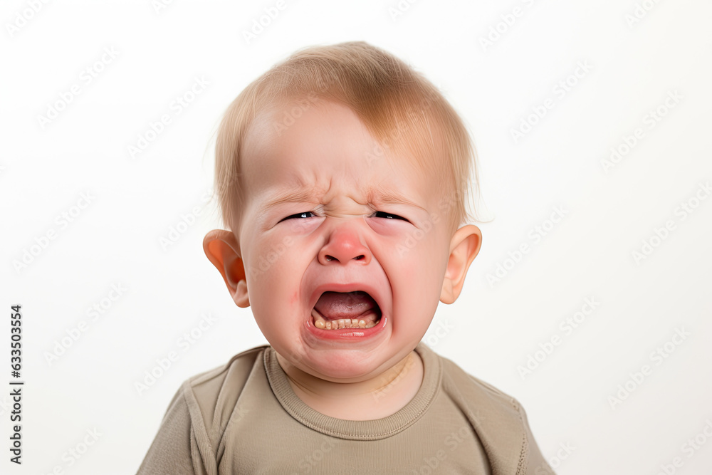 a closeup photo of a cute little baby boy child crying and screaming a closeup photo of a cute little baby boy child crying and screaming