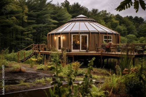 off-grid yurt surrounded by nature photo