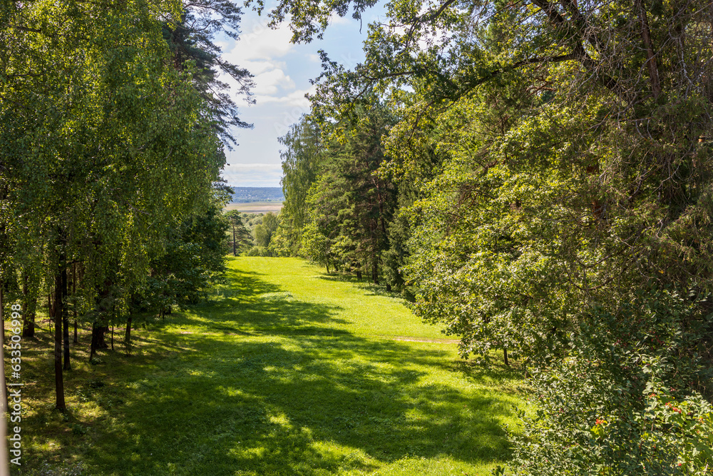 Fototapeta premium The territory the state memorial historical and natural museum-reserve Polenovo in Tula region Russia