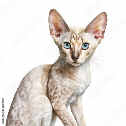 Sphynx cat breed on white background Generative AI