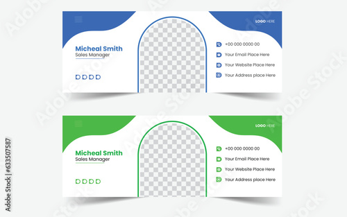 The Best And Colorful Email Signatures Template Vector Design. Professional Email Signature Modern and Minimal Layout.
Business Corporate Company Identity professional email signature design.
