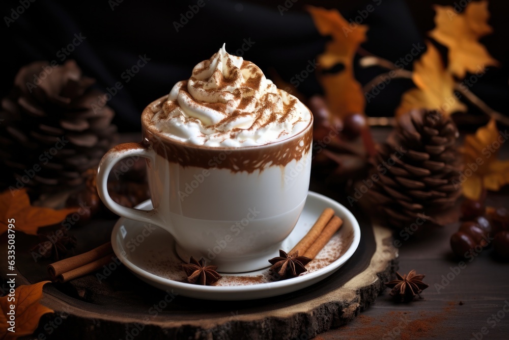 hot chocolate with whipped cream and cinnamon hot chocolate with whipped cream and cinnamon