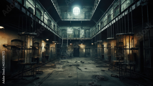 Inside the prison,generative ai photo