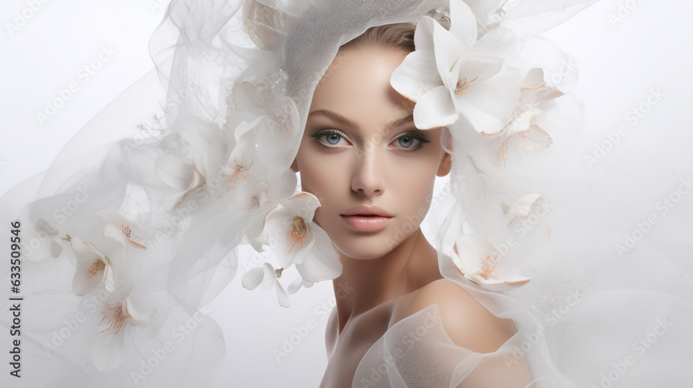 portrait of a bride with flower portrait of a bride with flower