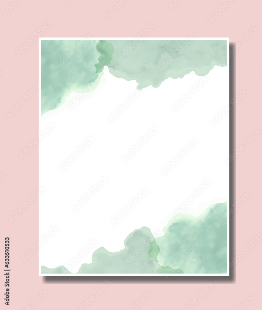 Watercolor abstract template background. Hand drawn illustration isolated on white. Vector EPS.