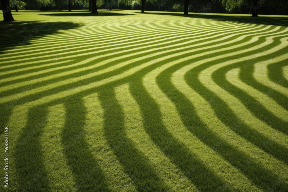 freshly mowed lawn with perfect stripes pattern freshly mowed lawn with perfect stripes pattern
