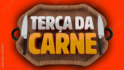 selo 3d ''terça da carne''