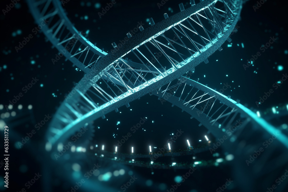 dna strand in the night dna strand in the night