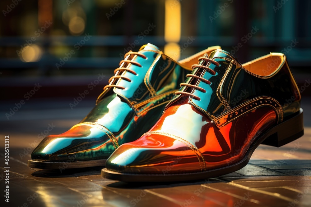 polished dress shoes reflecting light beautifully