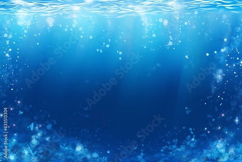 Cartoon besutiful, glistening blue water in a swimming pool. AI generated