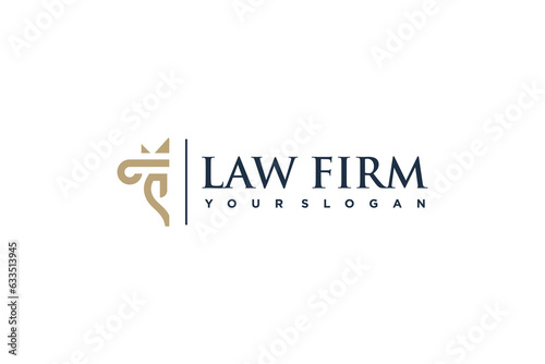 Lawyer logo element design with creative concept