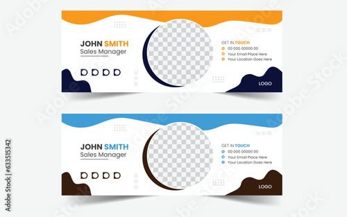 The Best And Colorful Email Signatures Template Vector Design. Professional Email Signature Modern and Minimal Layout.
Business Corporate Company Identity professional email signature design.
