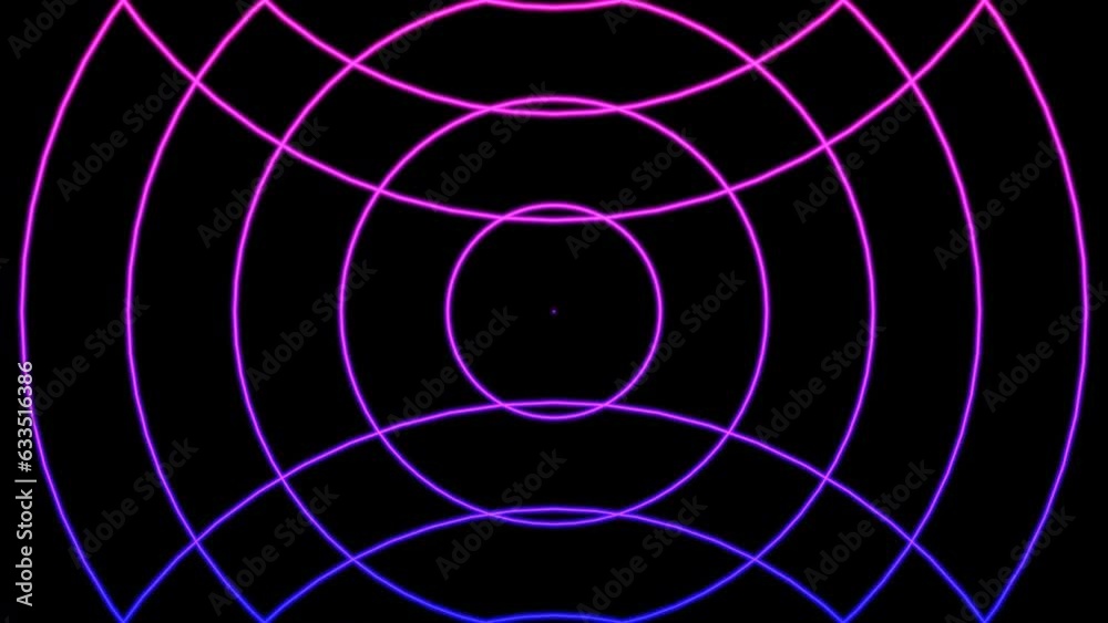Animated ornament, abstract hypnotic background. Art backdrop with mystical disco decoration
