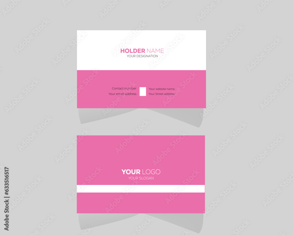 Modern pink business card templates