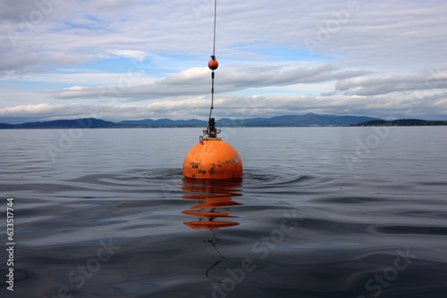 monitoring and detection buoy floating in the ocean photo