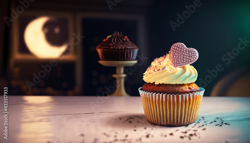 cupcake with candle on top