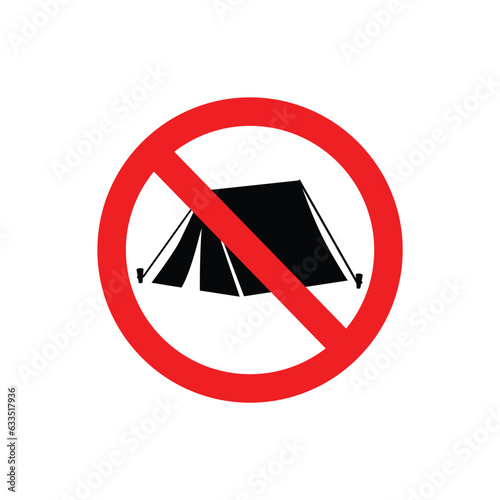 classic no camping sign