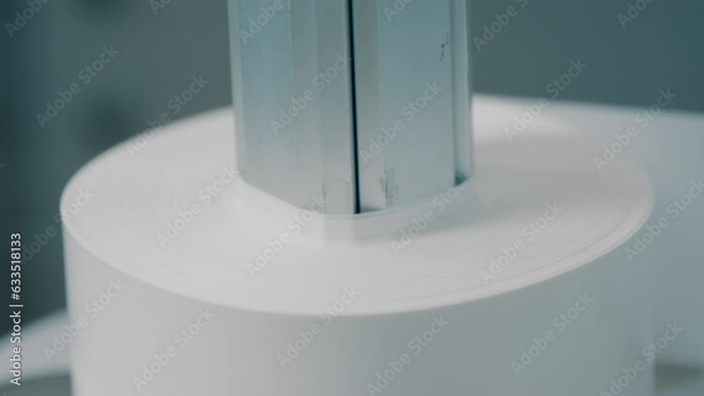 Paper converting machine at a paper manufacturing plant. Commercial ...