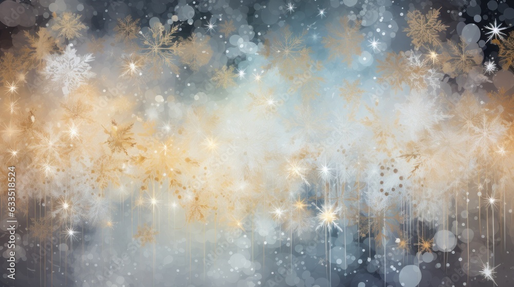Obraz premium Winter background with snowflakes