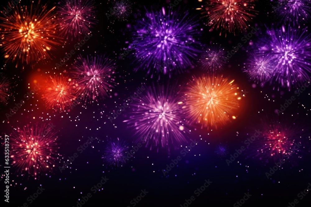 Holiday background with fireworks