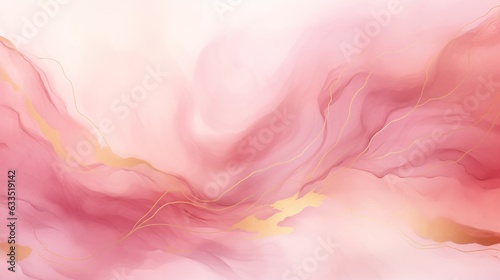 Pink watercolor wave background