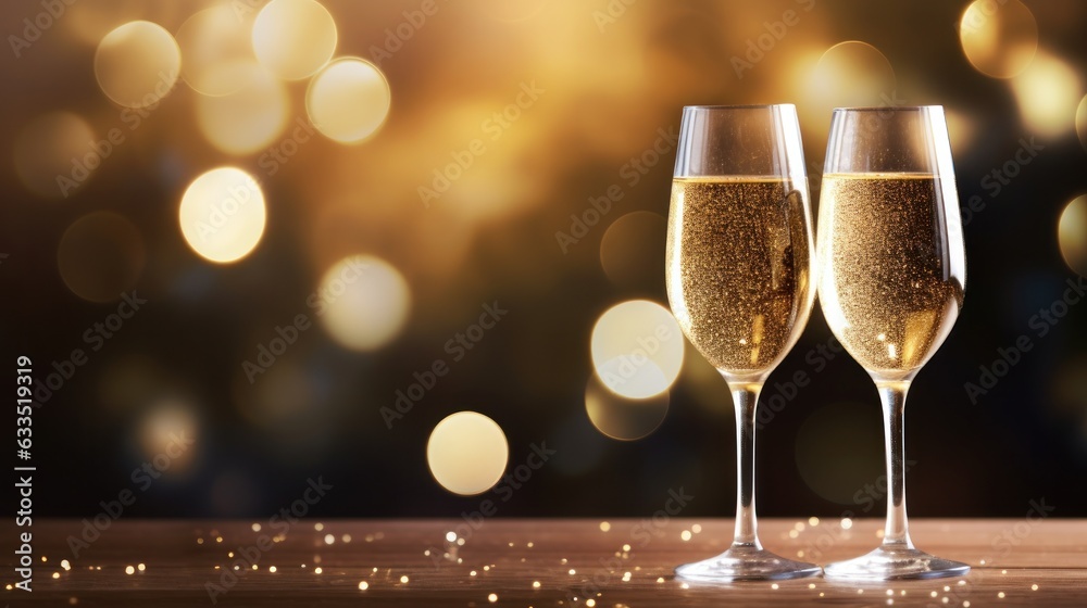 Holiday background with champagne glasses Holiday background with champagne glasses