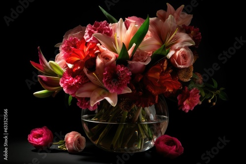 A vase of beautiful fresh flowers. Mothers day