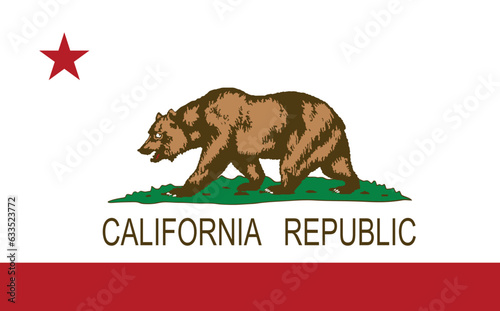 California flag vector illustration isolated. United states of America. National symbol of California. USA country.